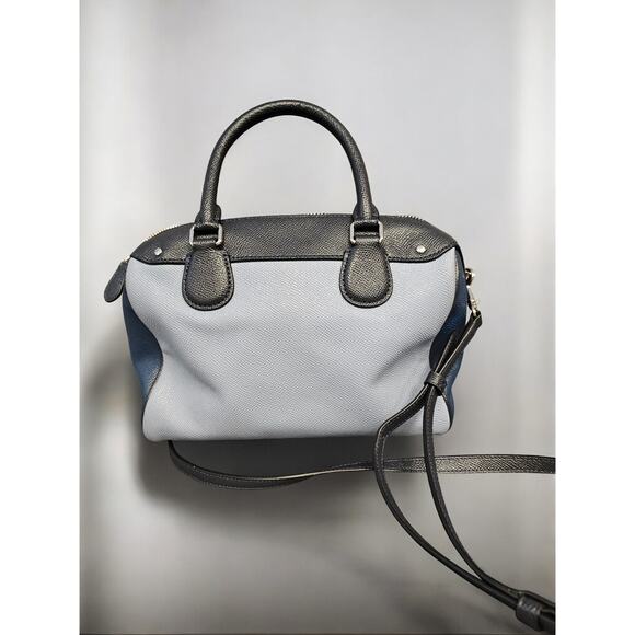 Coach Colorblock Pebbled Leather Satchel with Matching Wristlet - Picture 4 of 9